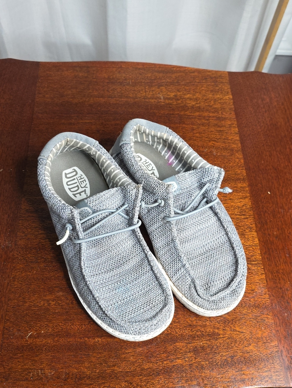 Hey Dude Kids Grey Knit Slip-On Loafers